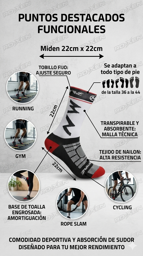 Calcetines Deportivos Ultra-Comfort (Pack x 5 pares)