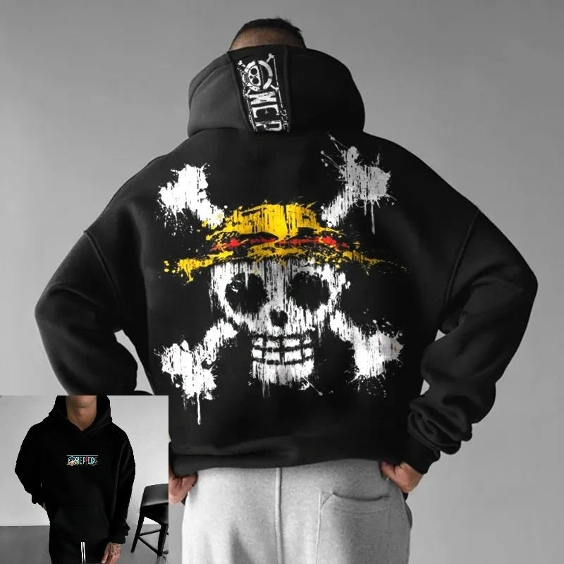 Sudadera con capucha oversize unisex de One Piece.
