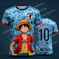 Camiseta tipo de Futbol Japon de ONE PIECE