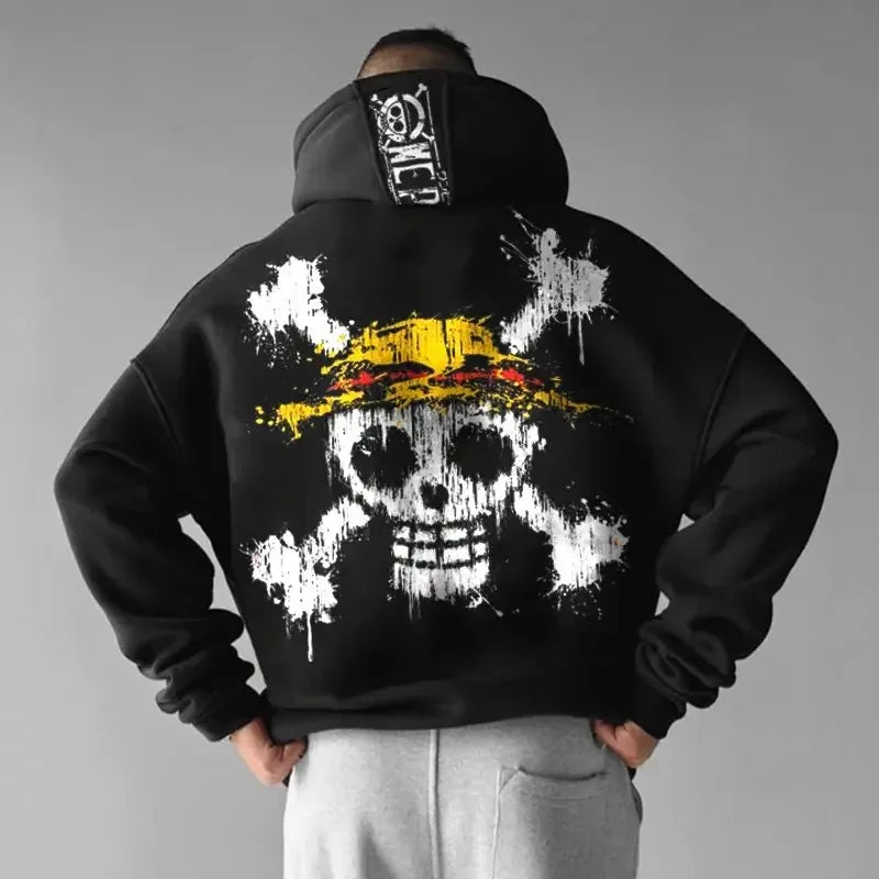 Sudadera con capucha oversize unisex de One Piece.